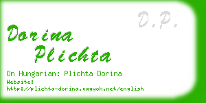 dorina plichta business card